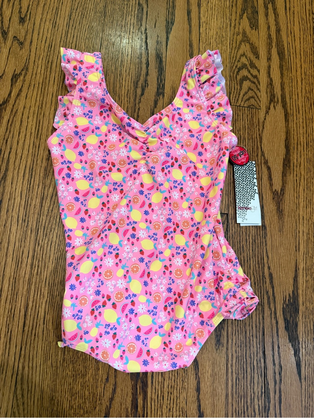 Kensie Girl Pink Citrus & Floral One-Piece Swimsuit